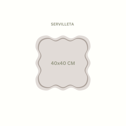 Tablescape - Set Beige (Mantel y Servilleta)